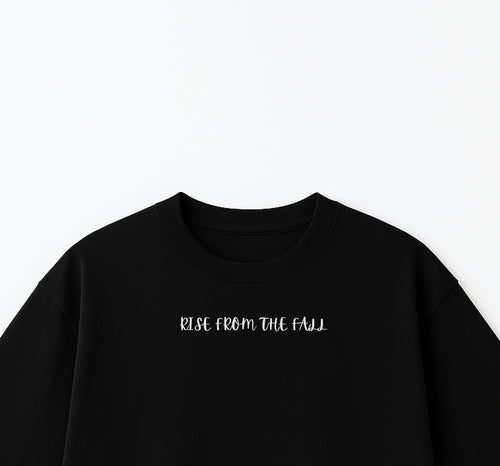 BLACK OVERSIZED DROP SHOULDER TEE 280GSM