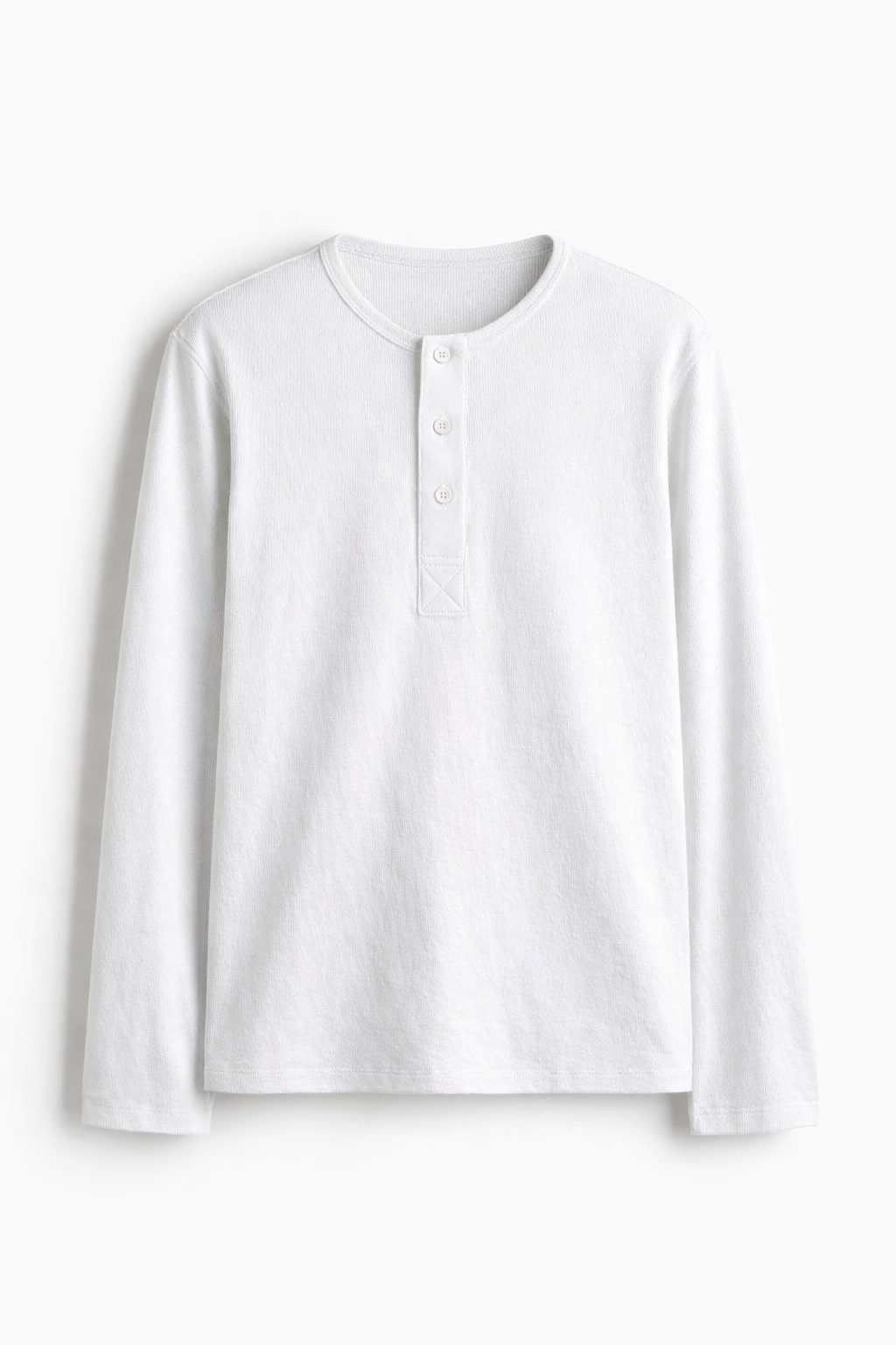 Classic Full Sleeve Henley White