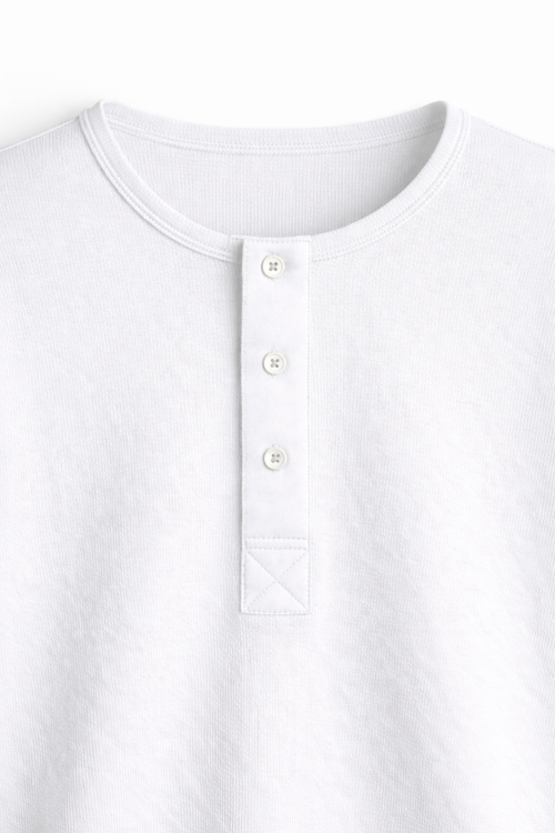 Classic Full Sleeve Henley White