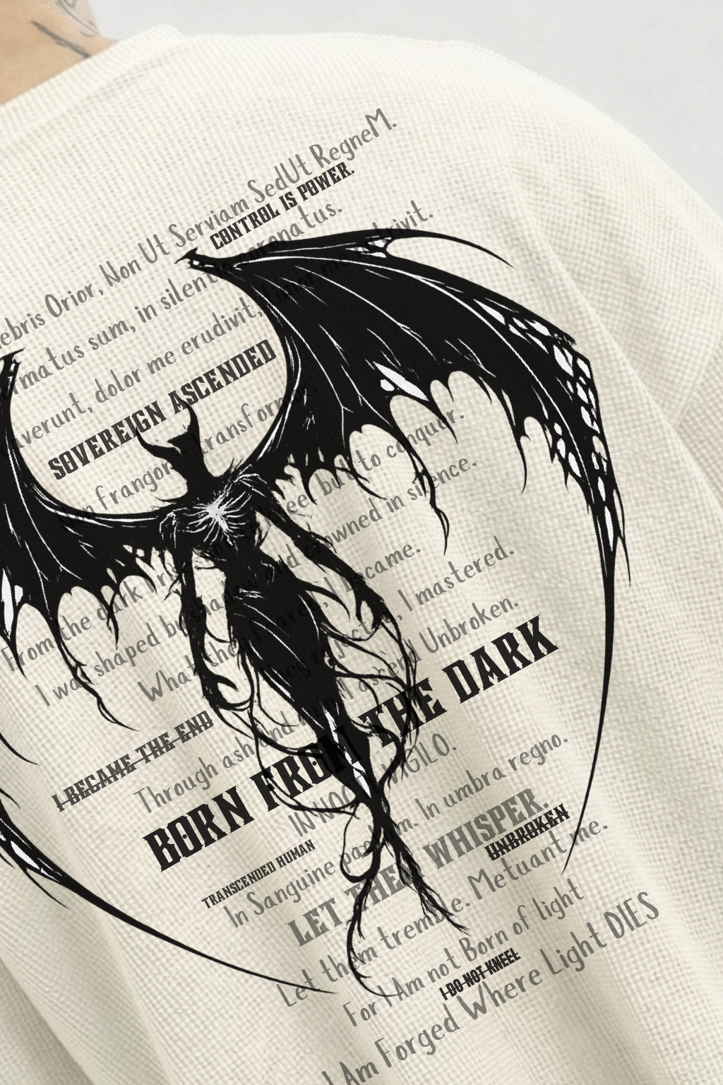 BORN FROM THE DARK WAFFLE TEE